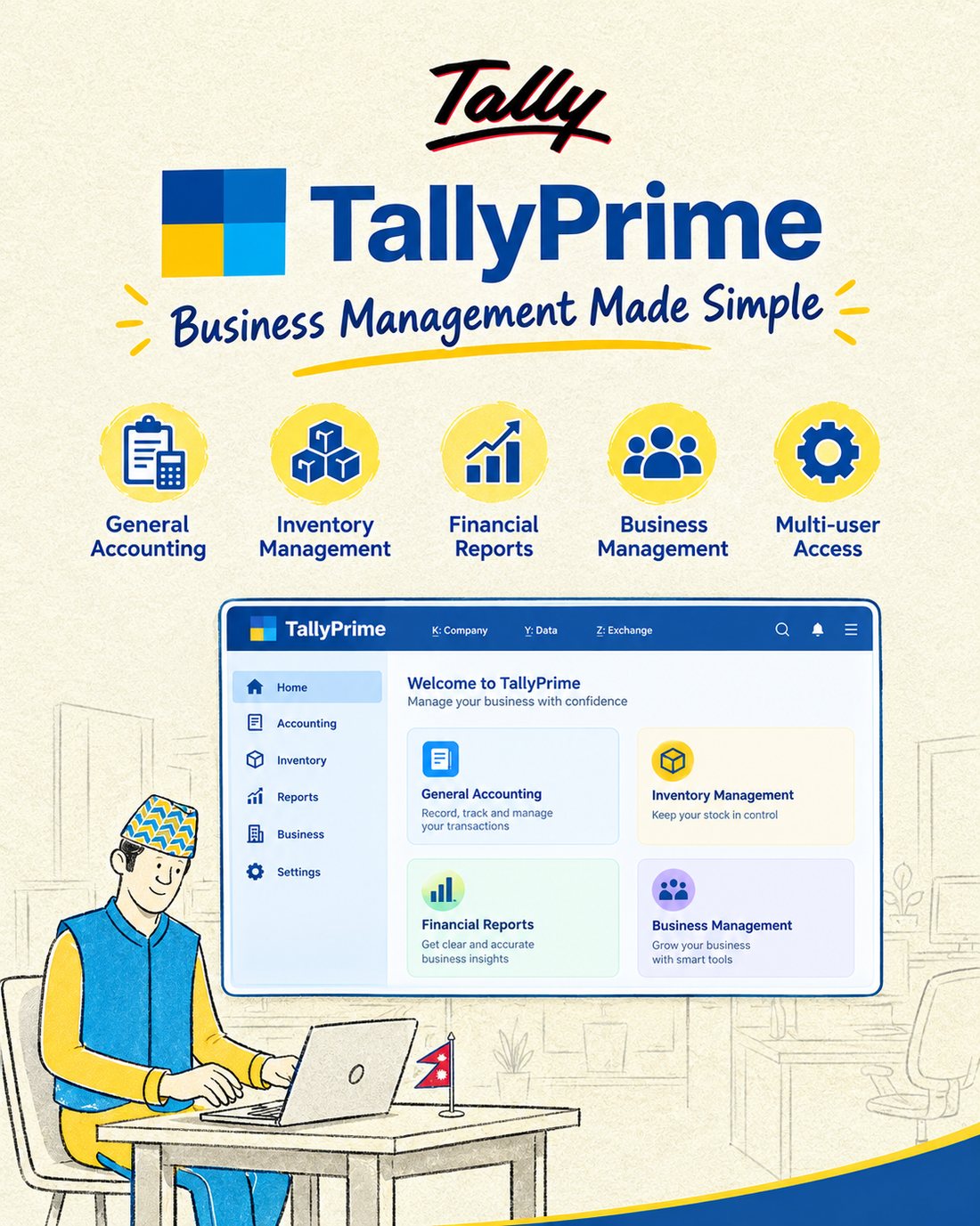 Tally e-Billing Nepal — TallyPrime business management made simple